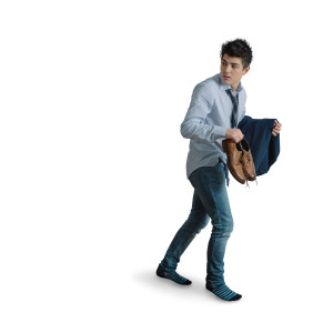 man sneaking dollar photo