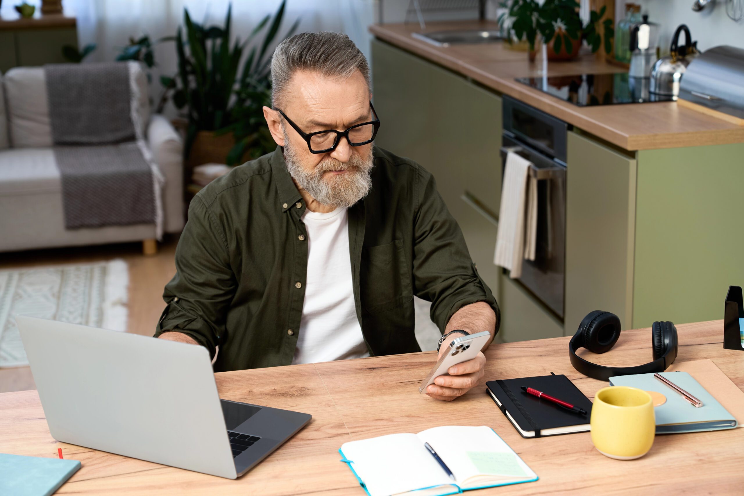 Older gay man planning retirement